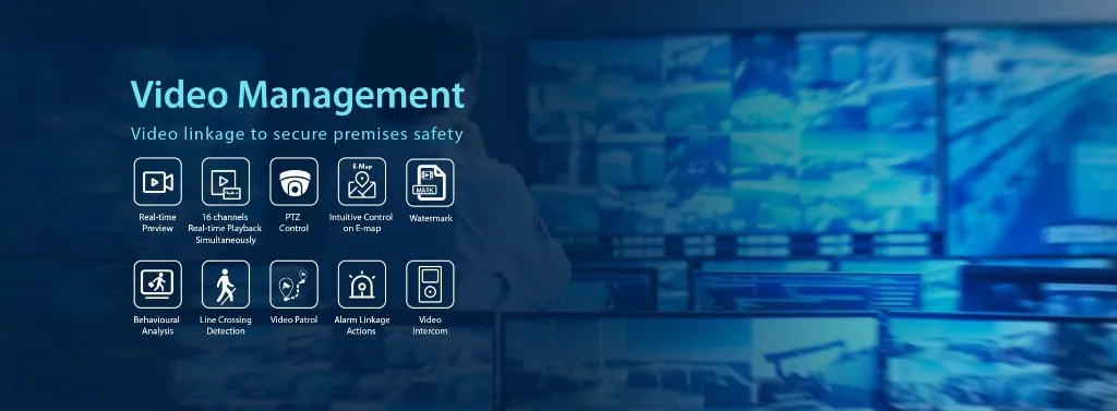 ZKBio CVAccess Video Management - Real-time Preview, PTZ Control, Behavioural Analysis, Line Crossing Detection, Video Patrol